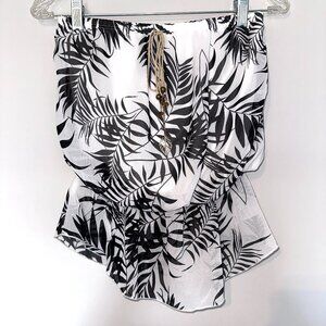 Love Culture black and white floral tube top, Size S